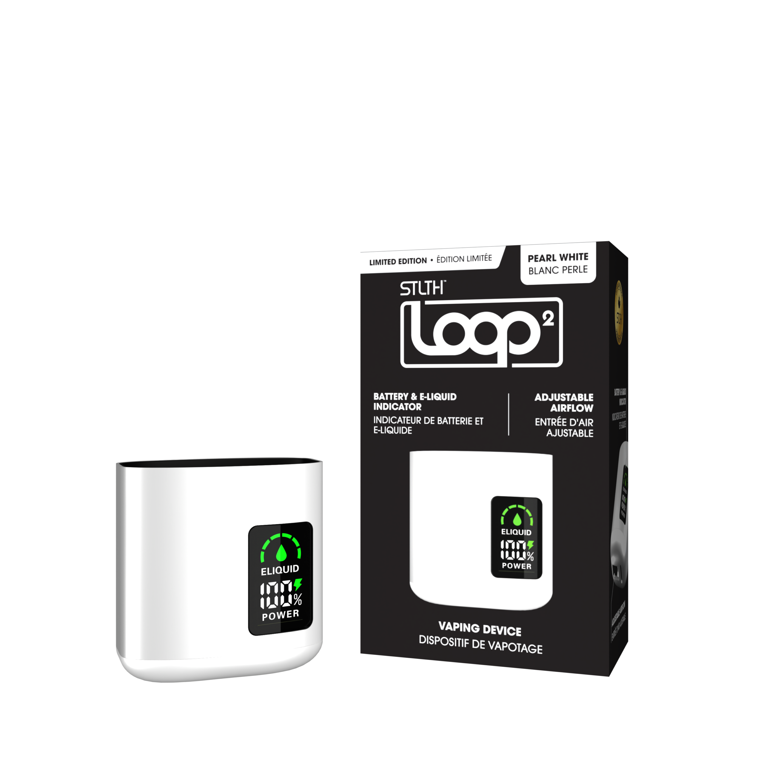 STLTH-LOOP-2-DEVICE-KITPACKAGE-PEARL-WHITE-1.png STLTH Loop 2 Closed Pod Device - Image 1
