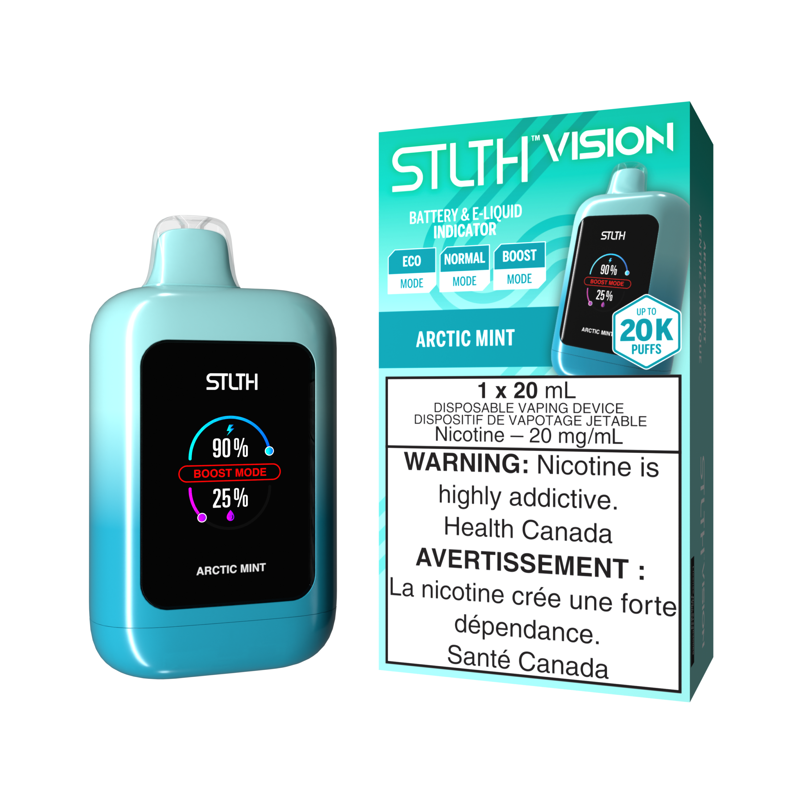 STLTH-VISION-DISPOSABLE-ARCTIC-MINT.png STLTH Vision Disposable - Image 1